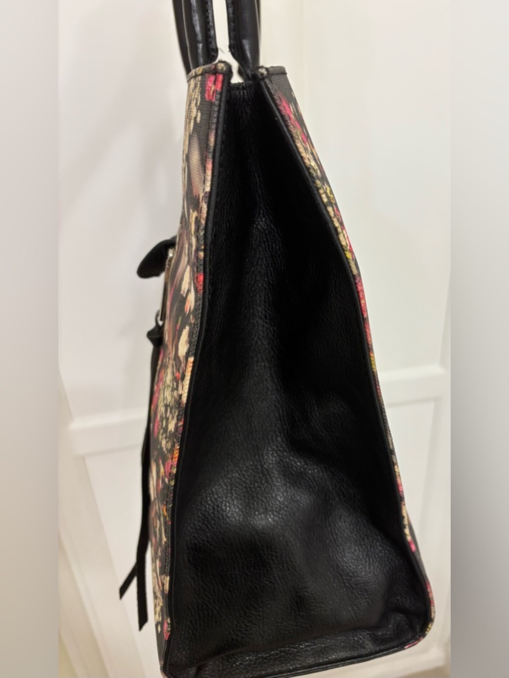 Rebecca Minkoff extra large floral canvas/leather M.A.B. tote - Picture 5 of 11